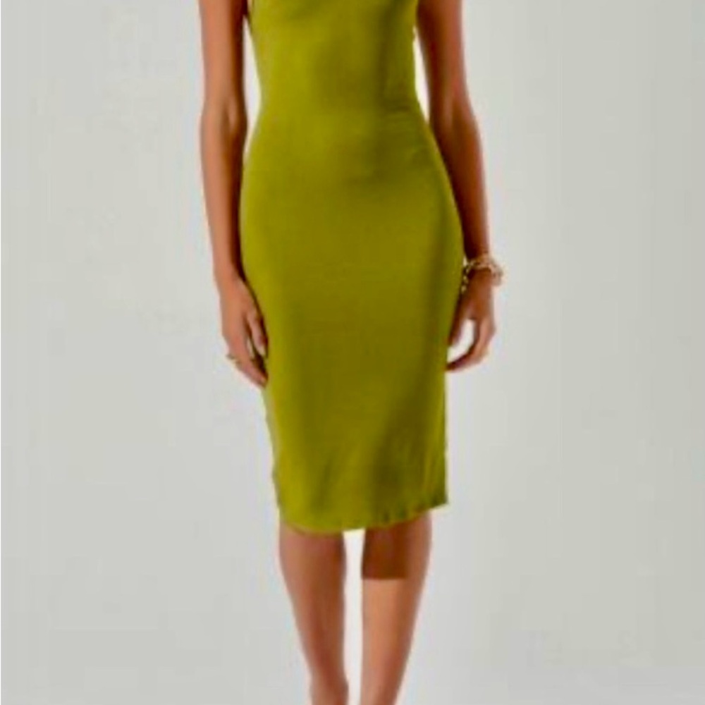 House of Harlow 1960 Chartreuse Midi Dress
